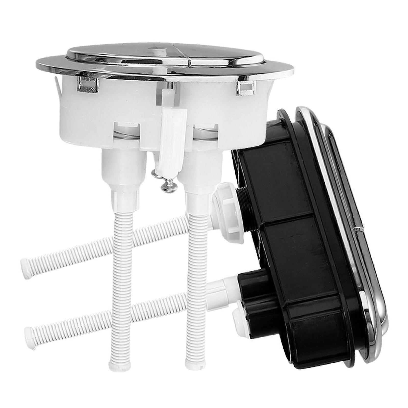 Tank Flush Button Assist Dual Flush Toilet Button Bathroom Use ABS Material Flush 2Set