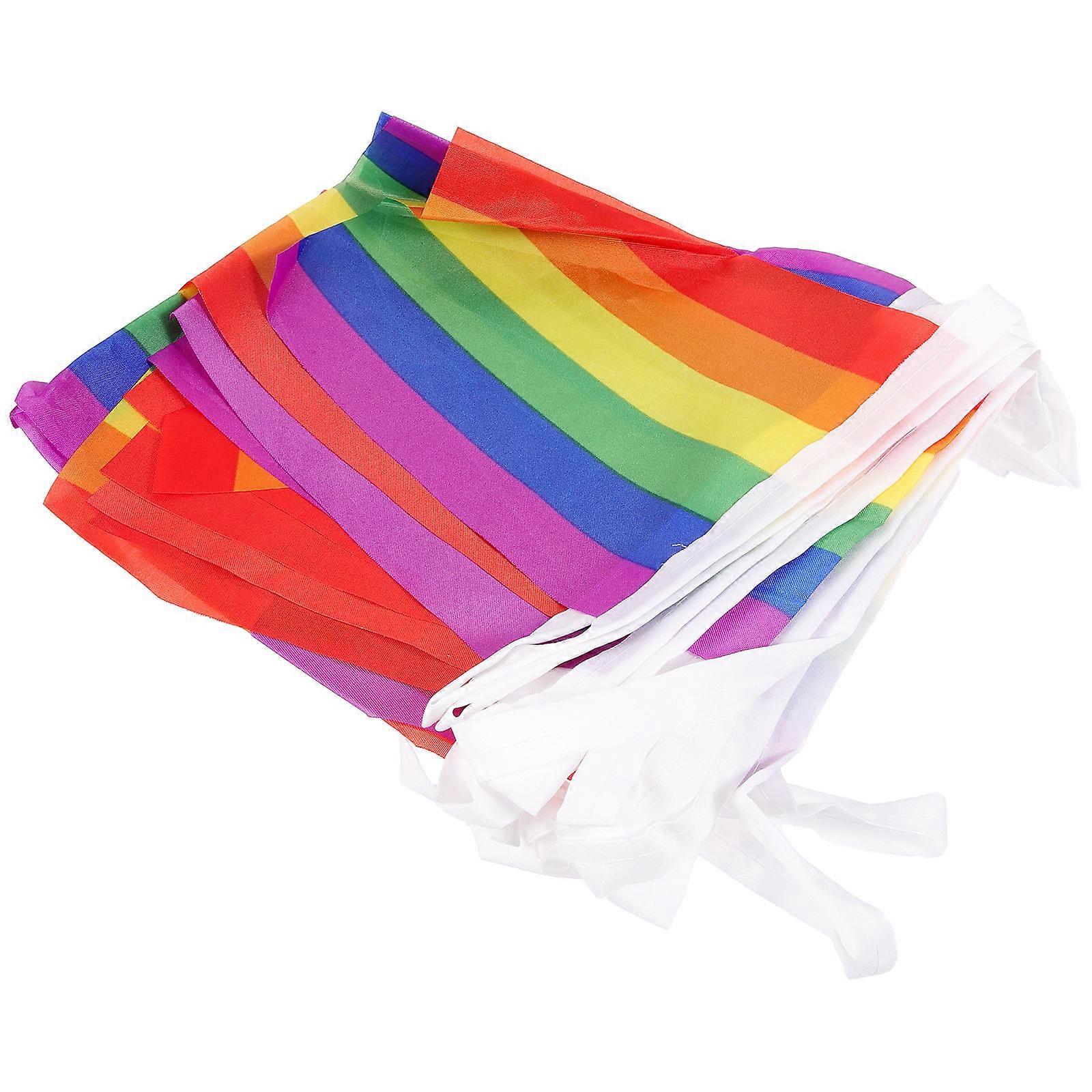 Flag String Banner Vibrant Party & Festival Decorations with Bright Colors for Unique Atmosphere and Easy Setup
