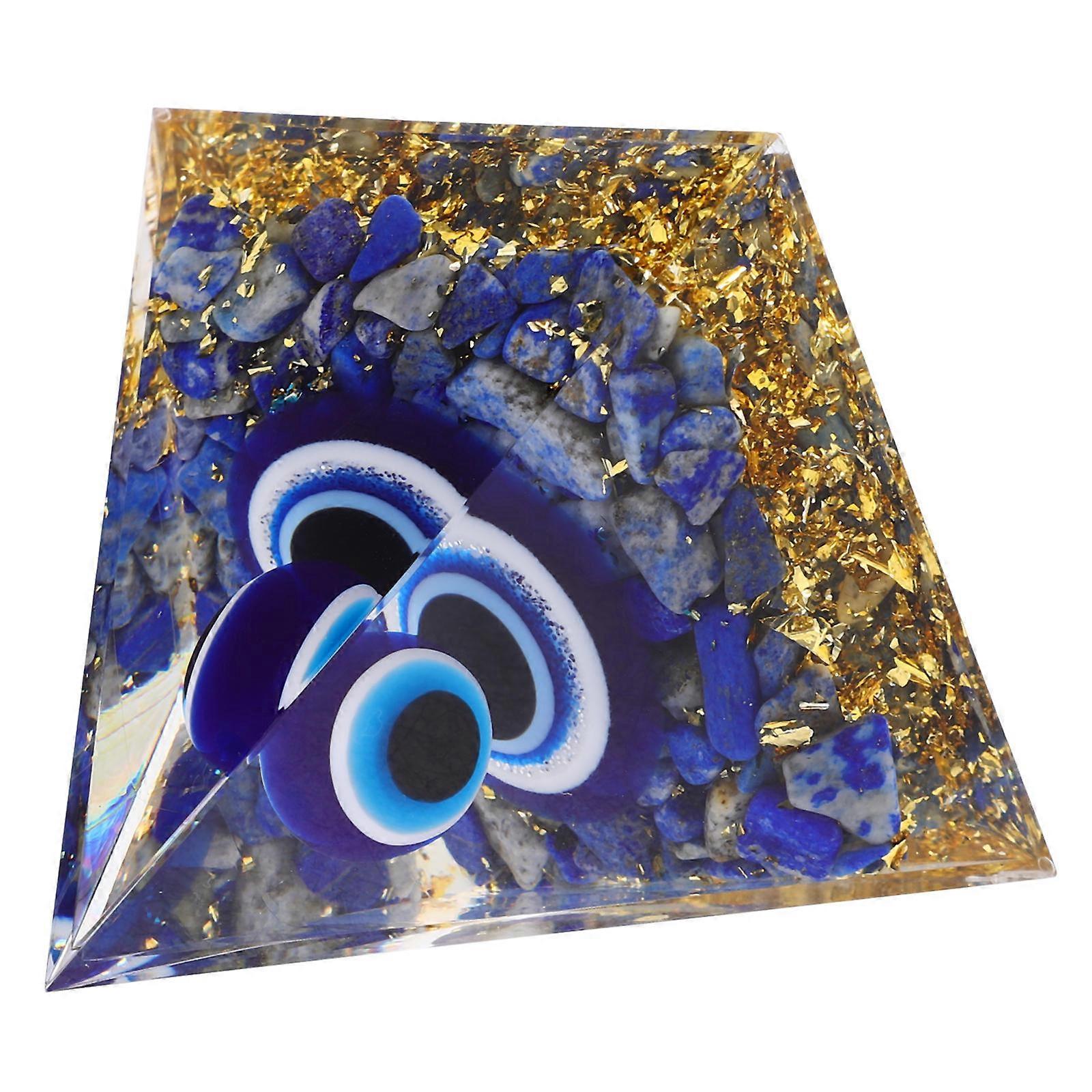 Desktop Pyramid Decor Blue Lapis Craftsmanship for Home Decor