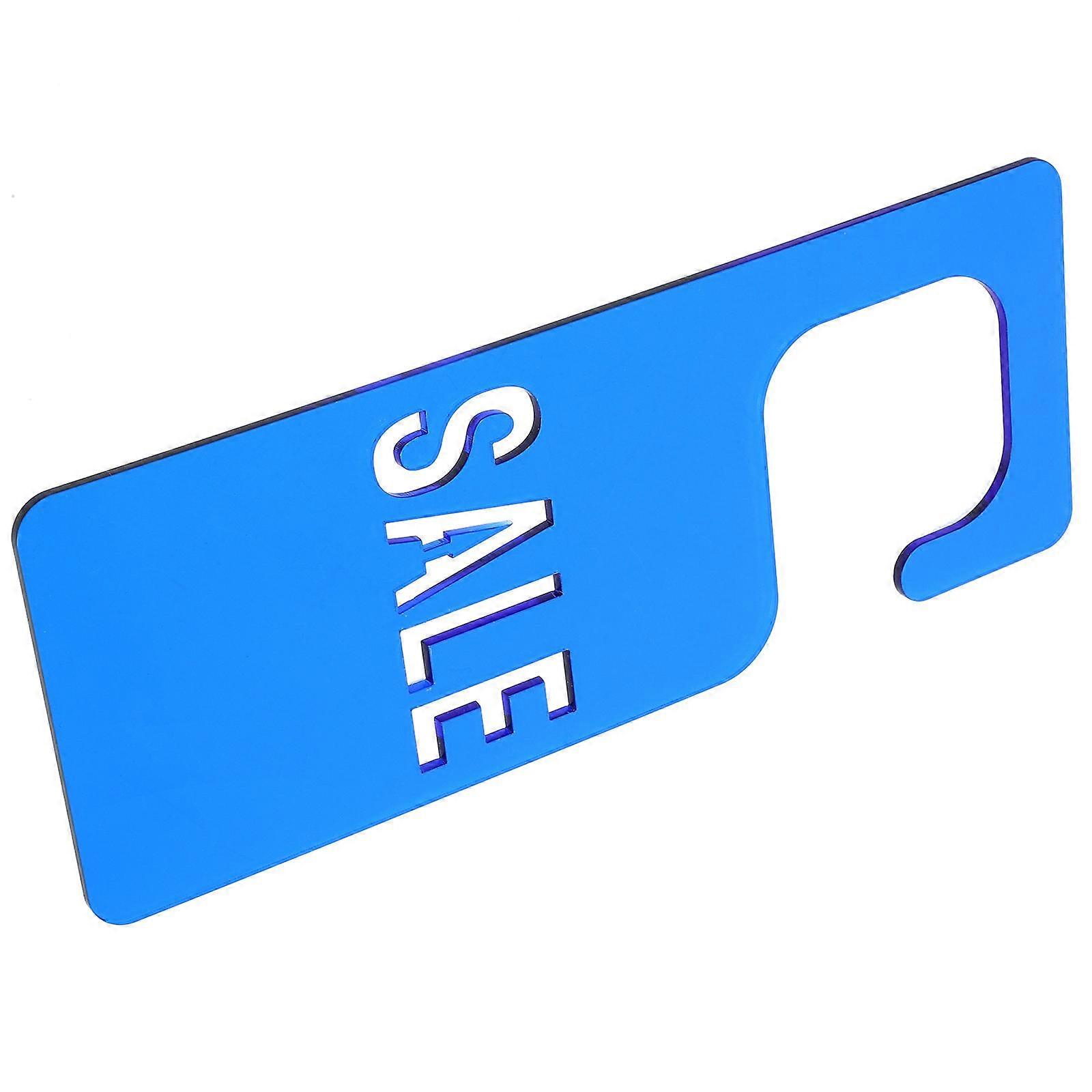 Blue Acrylic Tag for Clothing Shop Display with Sturdy Material and Fine Details for Shop Use 6.5 x 4.5 inches