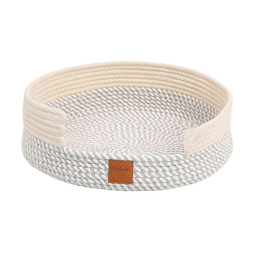 Hilo de algodón creativo para tejer colchón de garras para gatos (blanco gris)