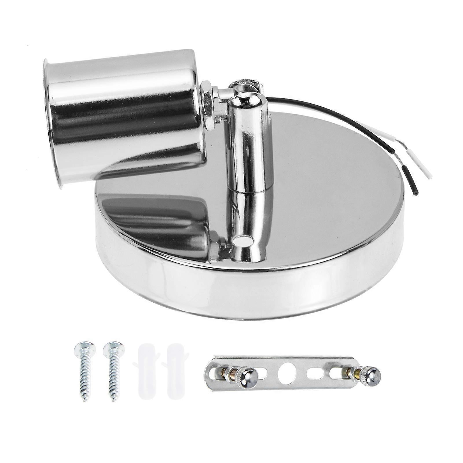 Durable Iron E27 Thread Lamp Holder with Rotatable Design for Lamp Use Silver 180 Degree Rotation