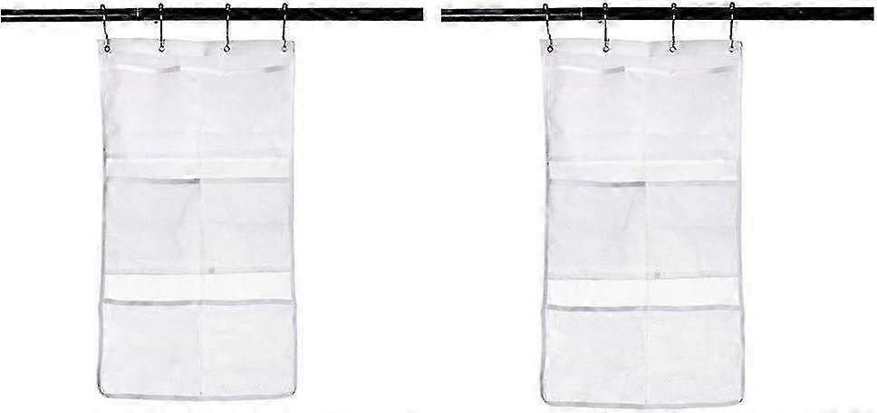 Hanging Mesh Shower Organizer with 6 Pockets - Bathroom Storage Solution for Easy Access to Essentials