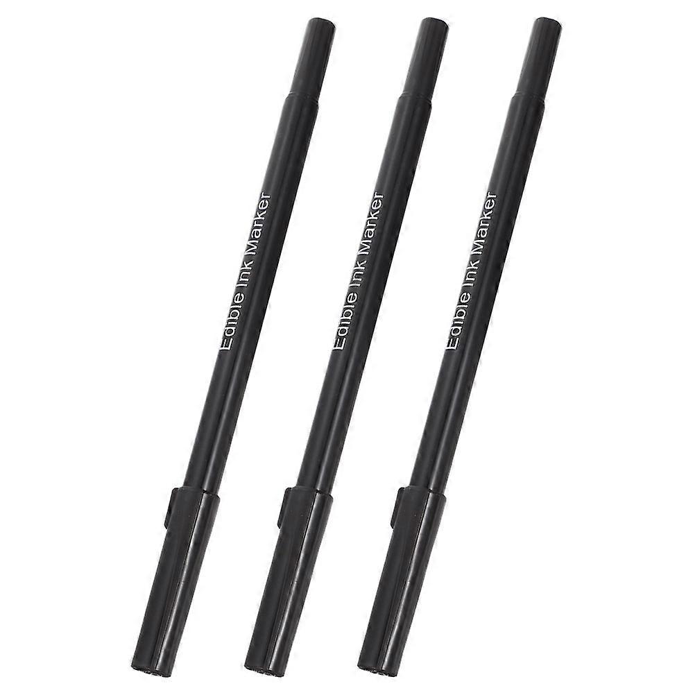 Baking Tools Edible Marker Set 3Pcs Ideal For Fondant Decorating With Dual Tips Fine And Brush Tip For Artistic Cookie Designs