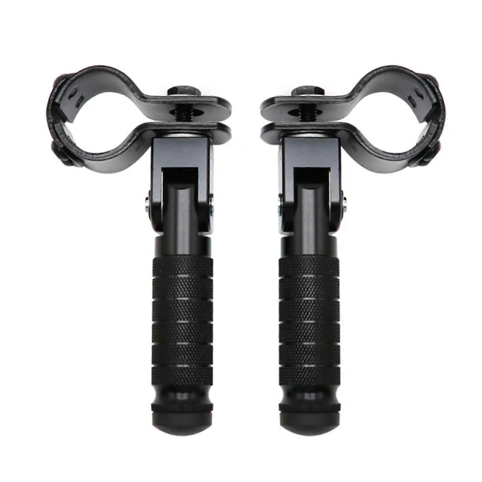 Metal Footpegs Universal CNC Rear Footrest Pedal M8 Motorcycle Folding Footrest Black Compatible with Various Models