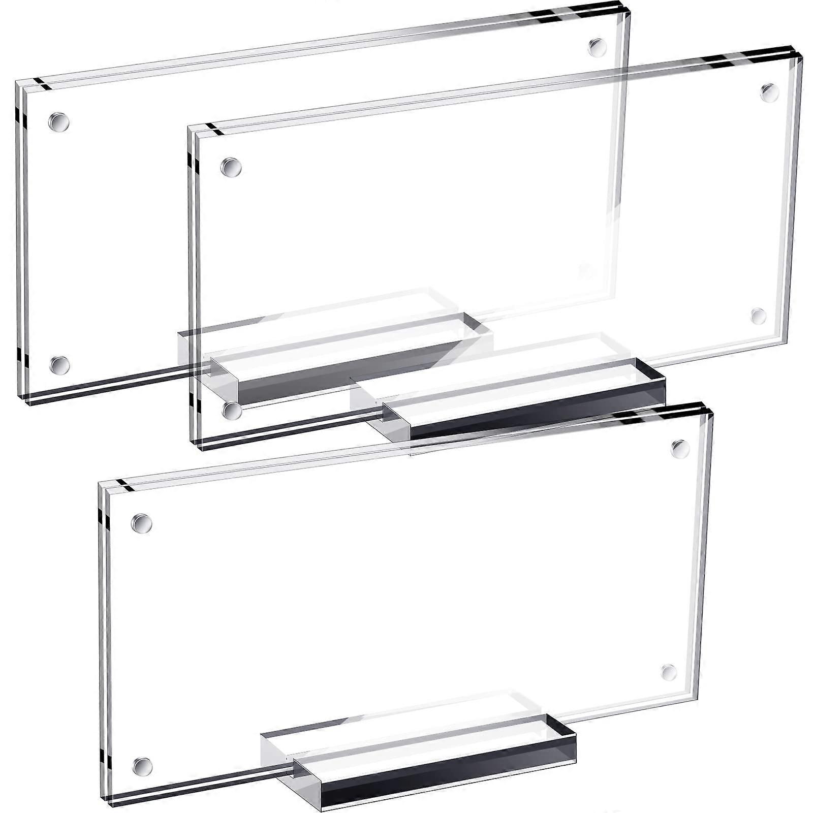Dollarscheinhalter Acrylvitrine 7,3 x 3,5 Zoll für Geldscheine und Papiergeldsammlung (2er-Pack)