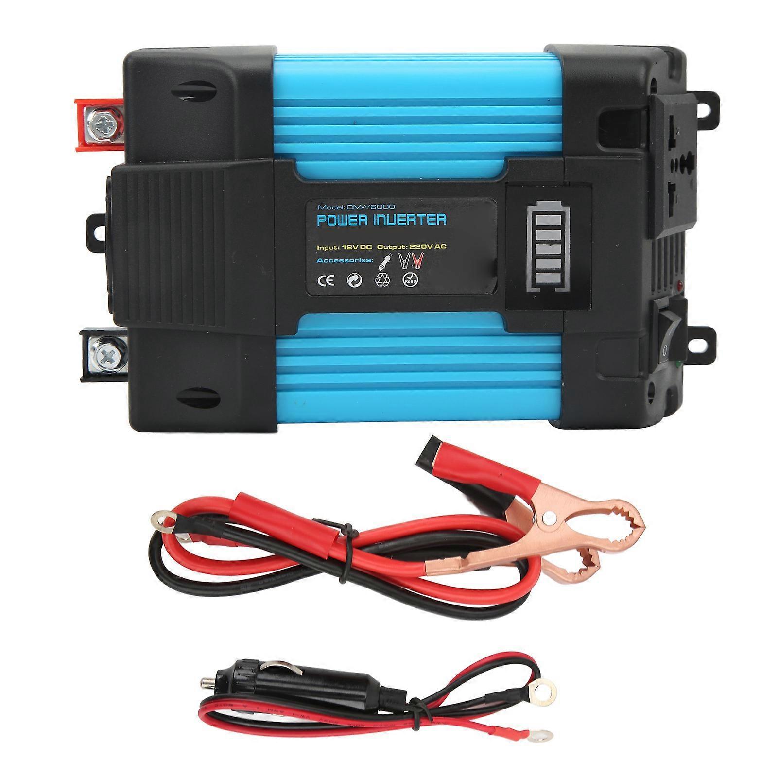 Modified Sine Wave Car Inverter Dual USB Fast Charge Car Power Inverter with LED Power Display for RV Yachts DC12V to AC110V