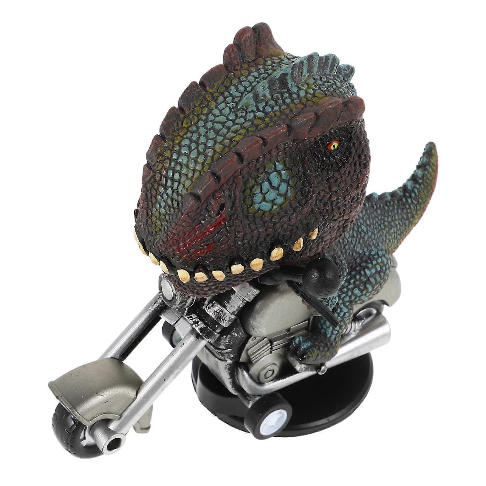 Dinosaur Motorcycle Model Toy Rotating Design Car Interior Decor For Kids Durable