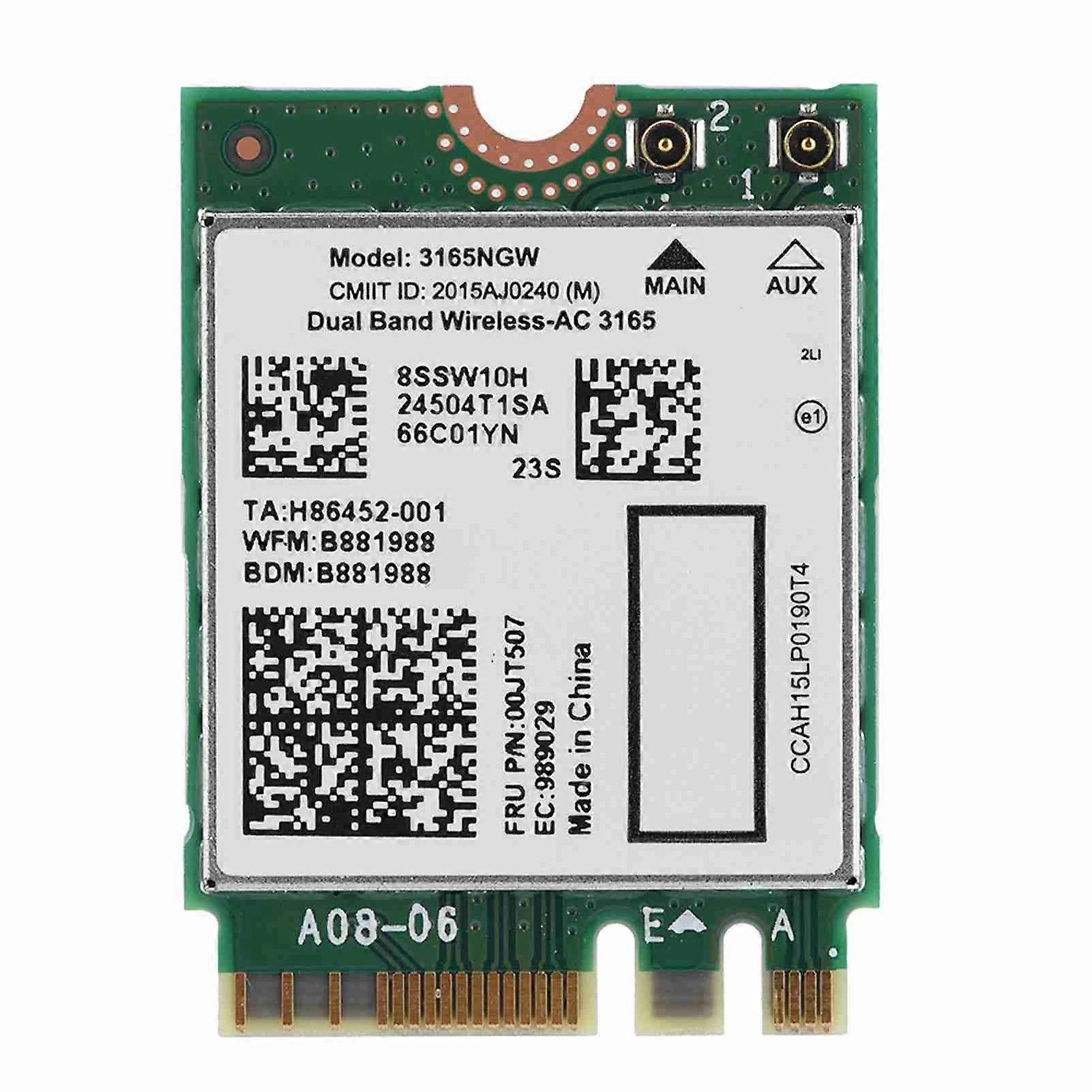 For Lenovo Intel3165 Dual Band Wireless AC 3165NGW NGFf M2 433m Bluetooth4.2 802.11AC Card