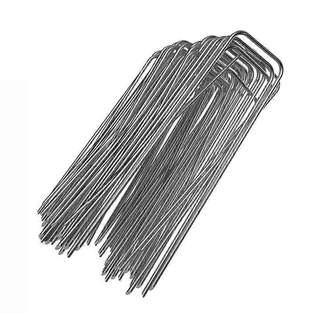 U Nails for Turf 2.5x40x200mm Garden Pegs Trapezoidal Design for Barriers and Edging
