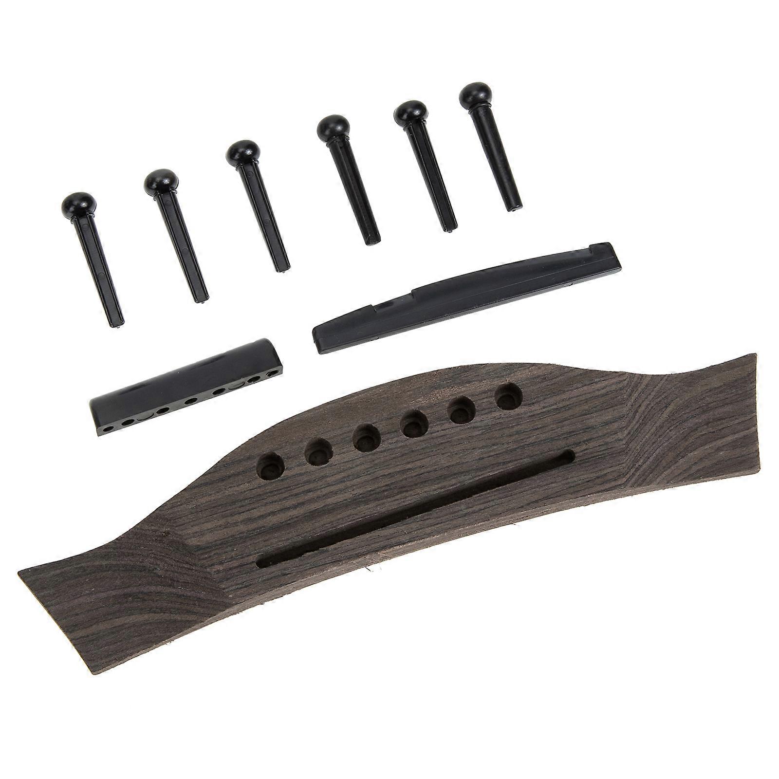 Guitar Saddle Tool Set with Bridge Pins – Essential Accessories for Acoustic Guitars to Improve Sound Quality and Playing Comfort