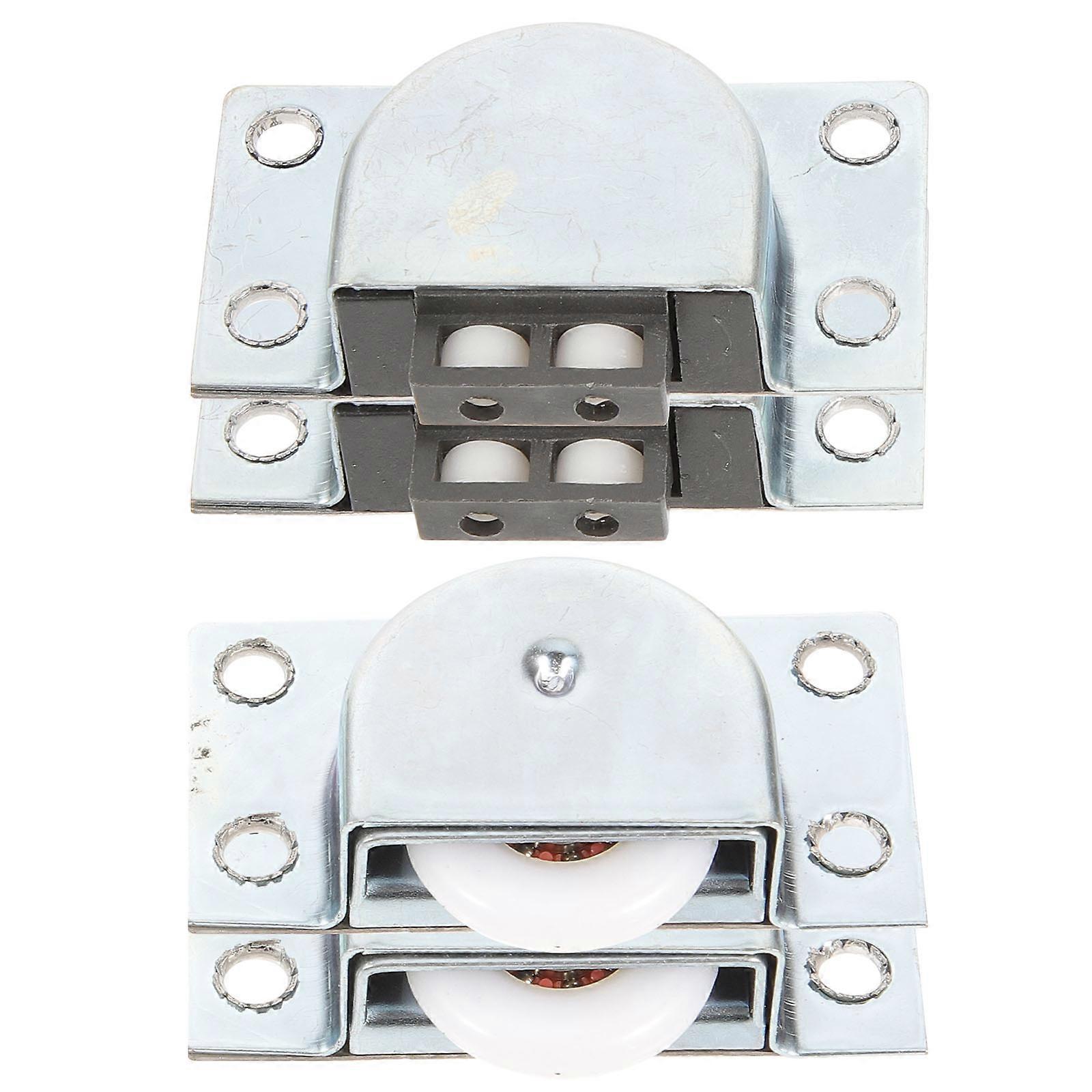 Closet Roller Wheels Replacement 4Pcs For Home Use 6X4Cm Featuring Easy Installation Sturdy Design