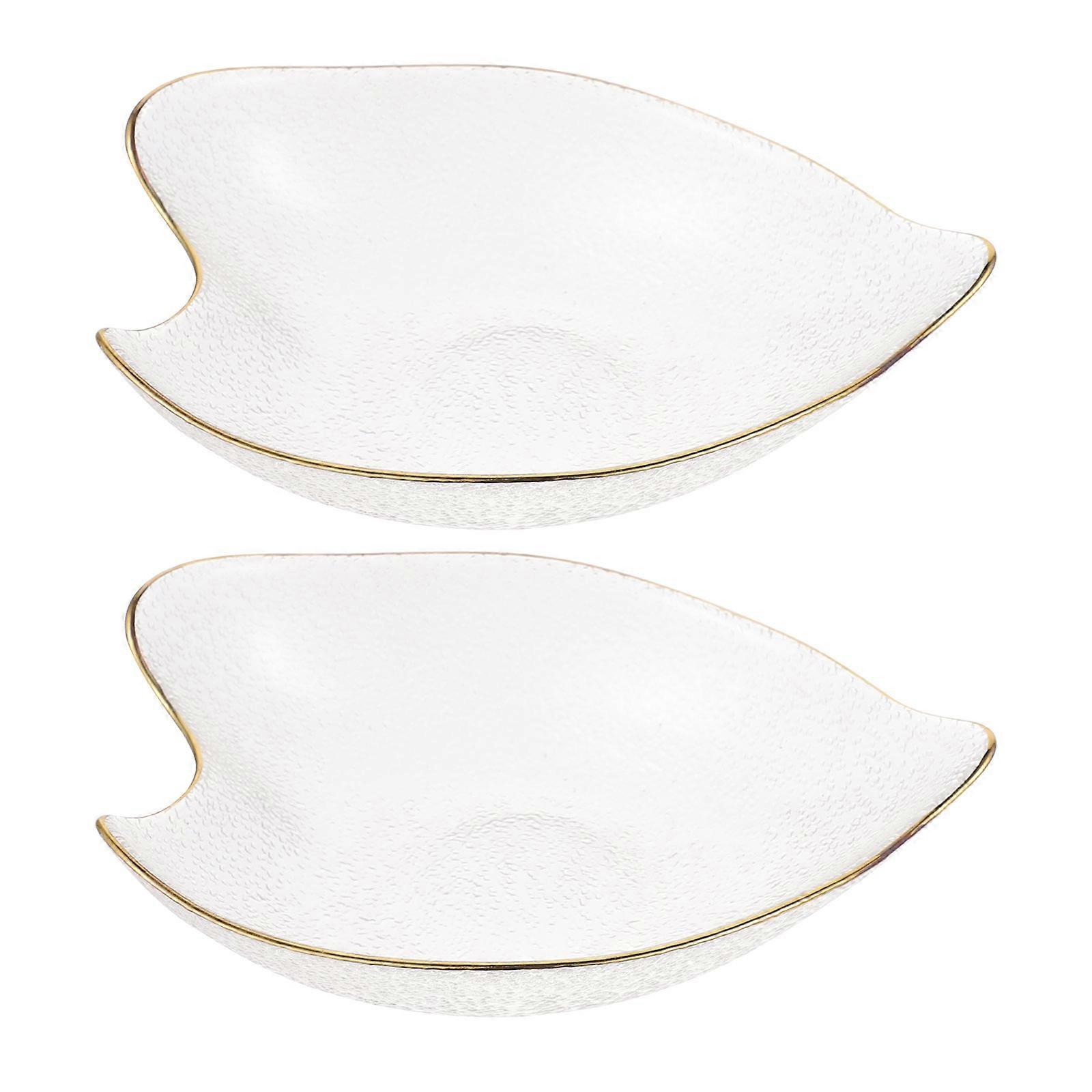 Heart-Shaped Transparent Fruit Bowl 2 Pcs Serving Dishes Ideal For Home Use And Family Gatherings