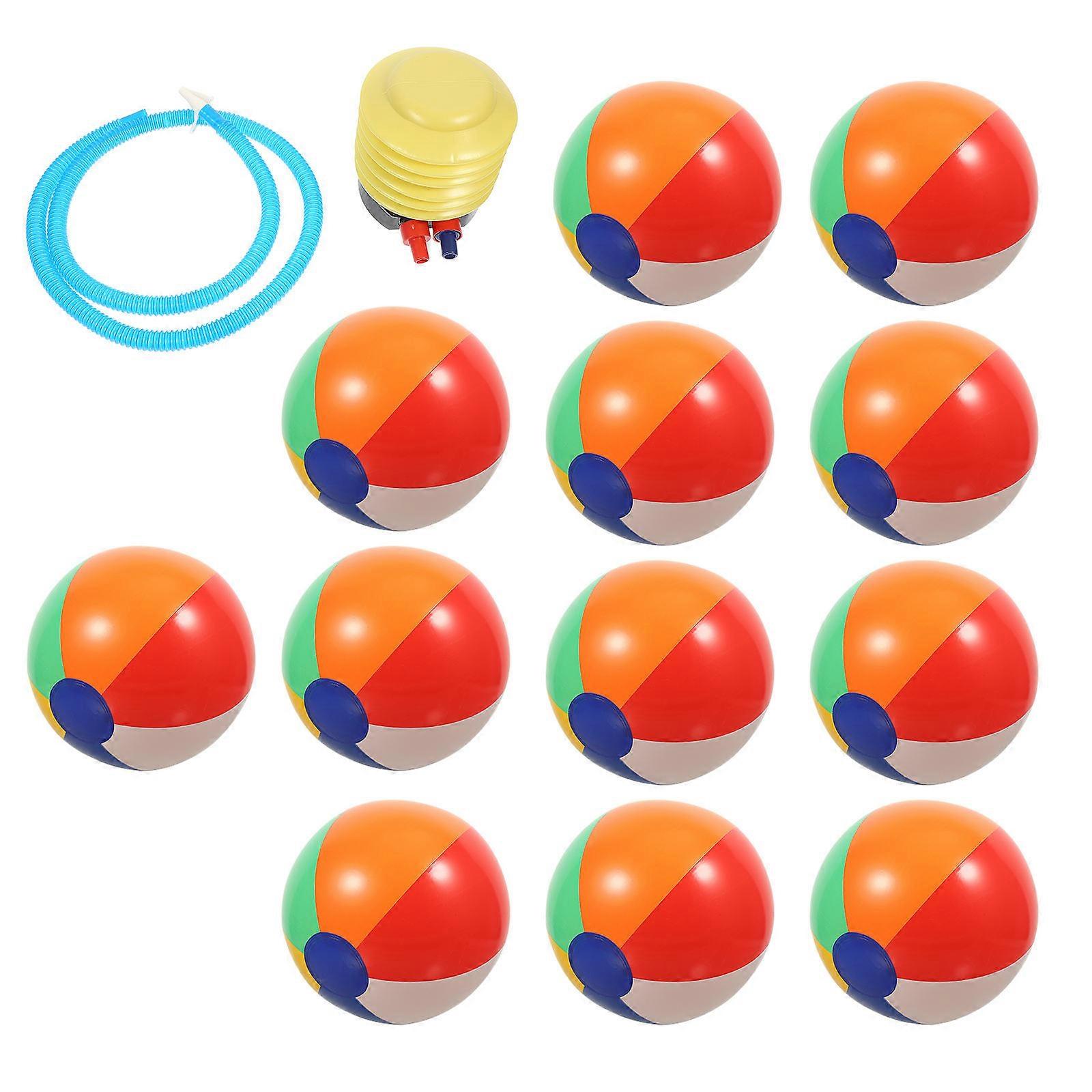Beach Balls Inflatable 1 Set Of Inflatable Balls Outdoor Beach Playing 33cmx33cmx33cm Assorted Color For Pool Party