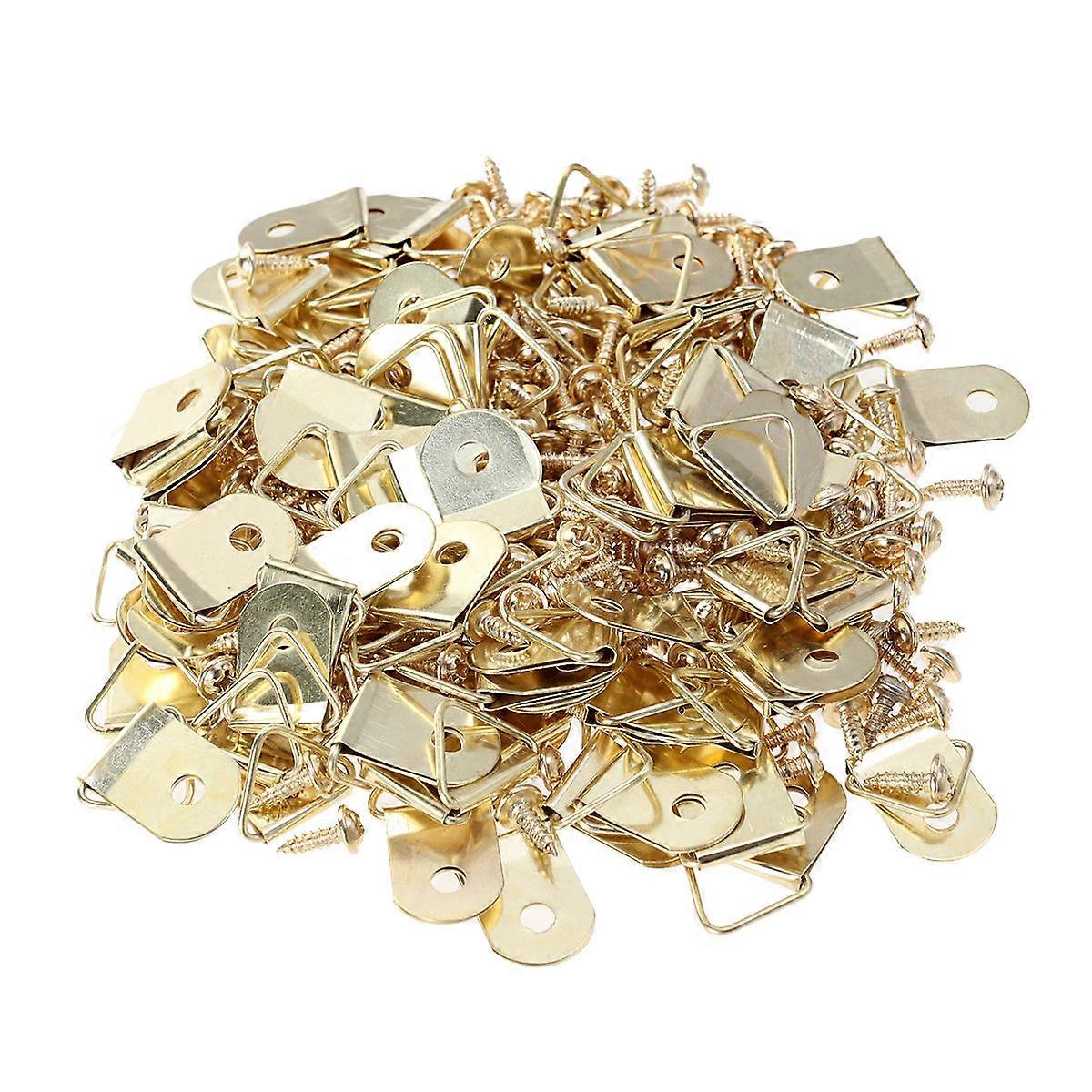 Seamless Golden Iron Hooks for Hanging Photo Frames Painting Decorative Items Lightweight Invisible 200PC