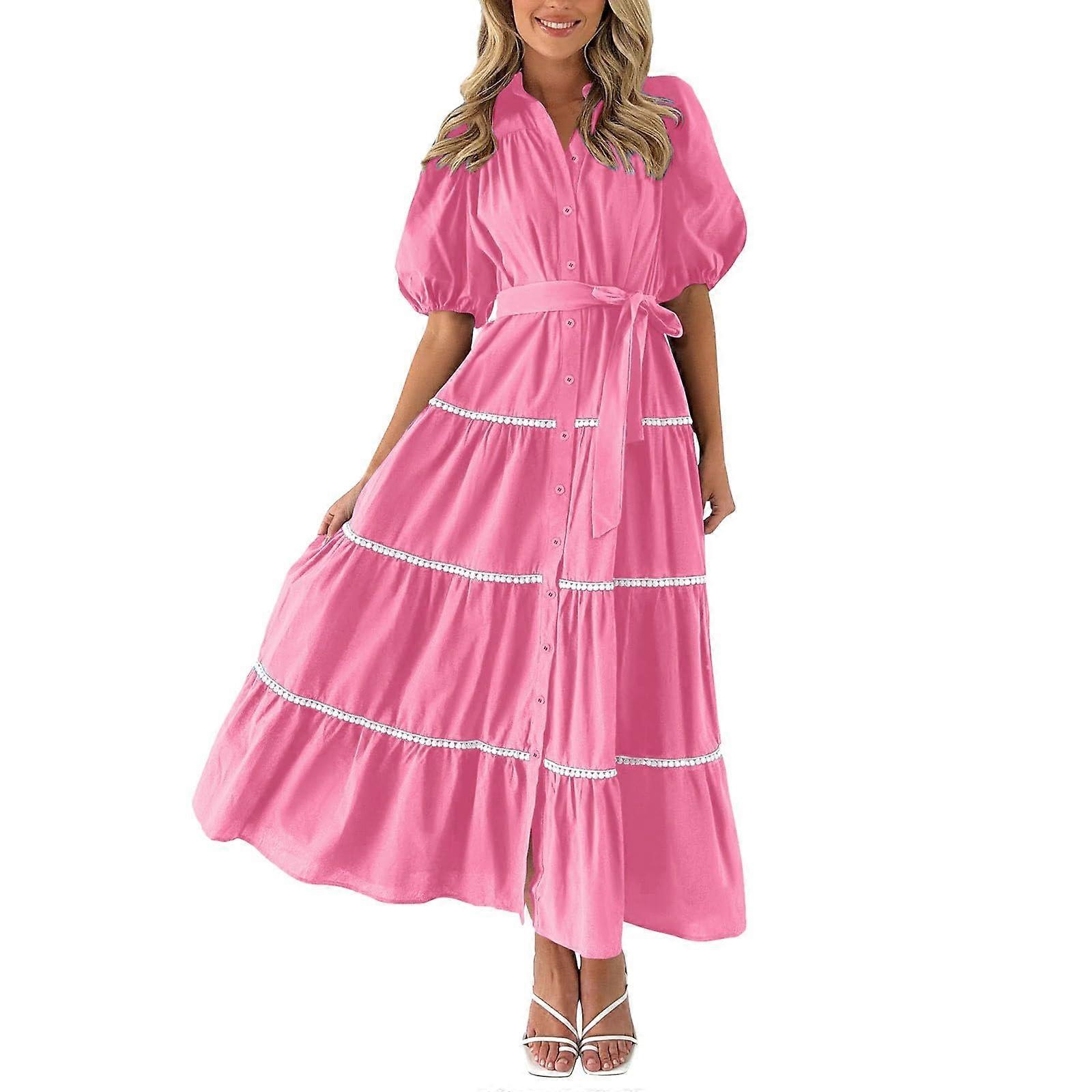 green emerald velvet dress Women's Loose Fitting Floral Boho Spring Summer Dress main image 1