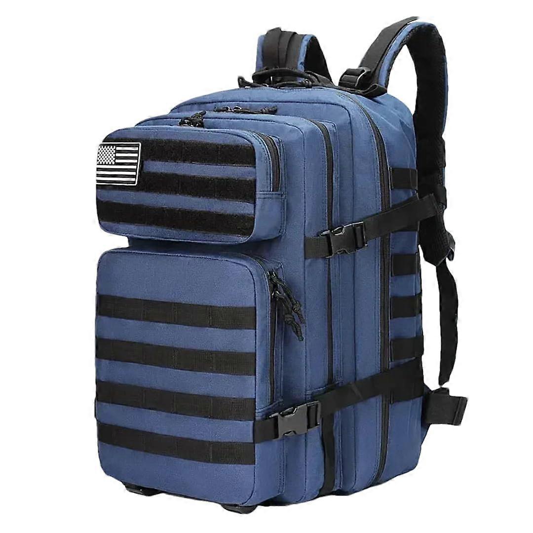 Tactical Outdoor Backpack Blue, Large Capacity, Multifunctional Hiking Backpack For Mountaineering And Camping