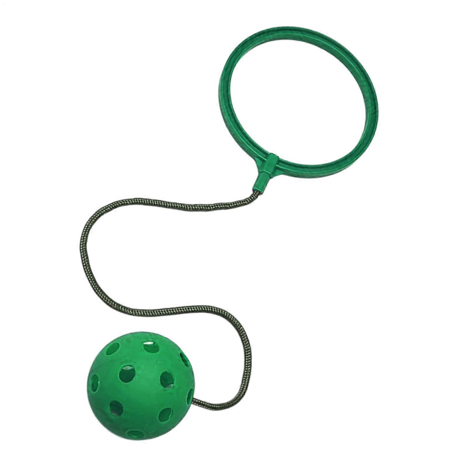 Skip Ball for Girls, Ankle Skip Ball, Soft Jump Ring, One-Legged Swing Coordination Fitness, Outdoor Exercise Toy in Green