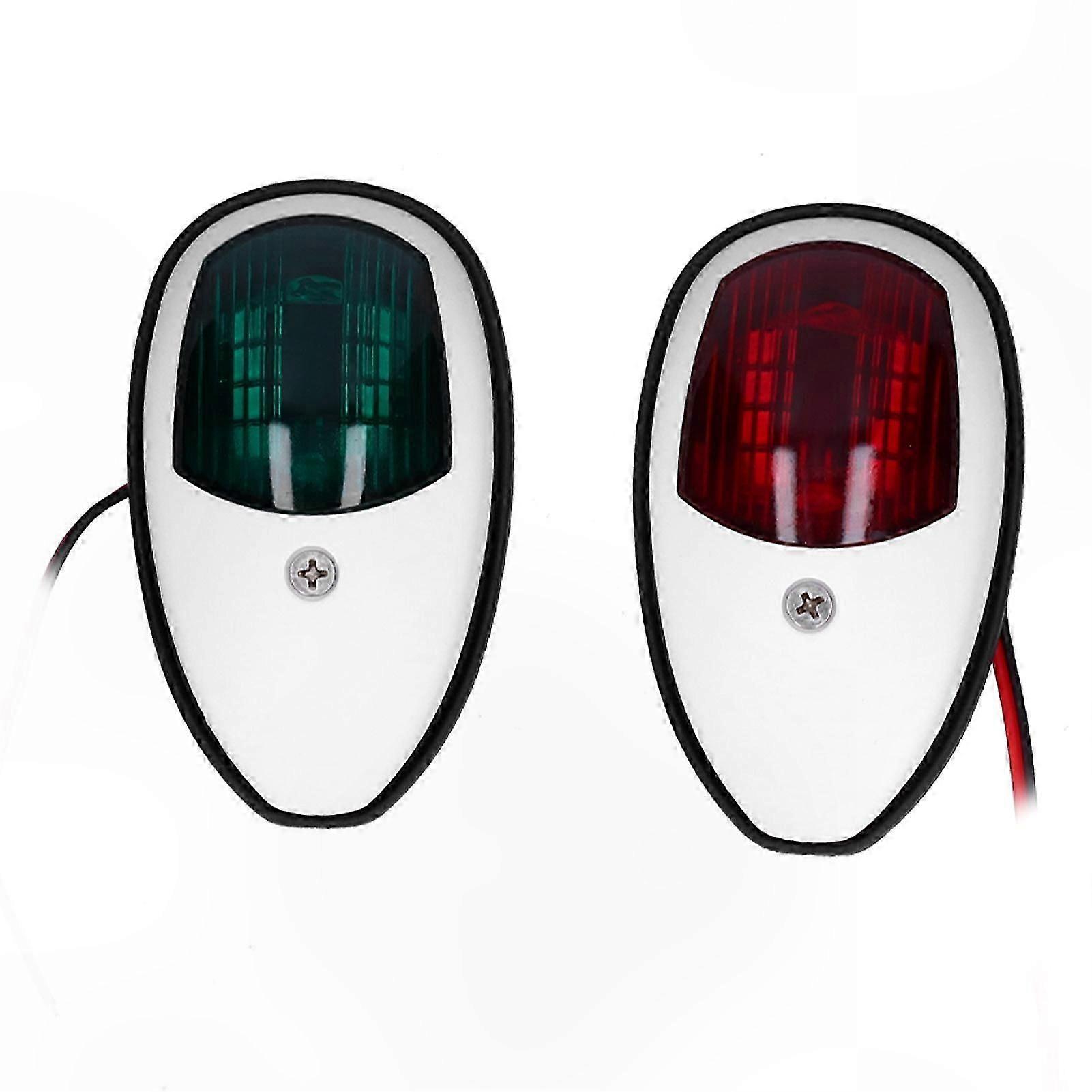 LED Boat Navigation Light Set, Red/Green Signal Lamp, IP65 Waterproof, ABS Material, 10V-30V, for Marine Yachts