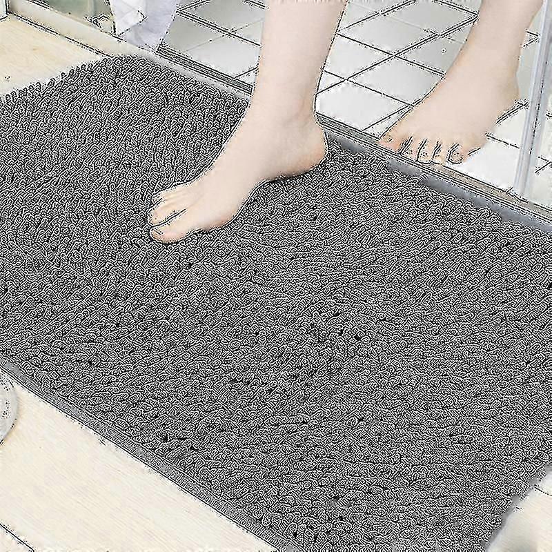 Chenille Bath Mat Super Absorbent Non-Slip Shaggy Bathroom Rug, Thick Soft Bathroom Floor Mat