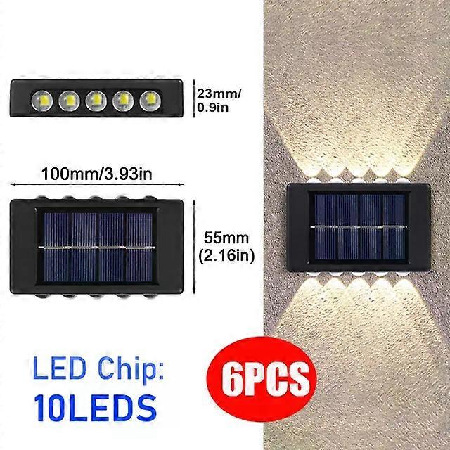 Solar Outdoor Wall Light Waterproof Garden Decor Lights Up Down Light Wall Waterproof External Wall Washer Solar Lamp