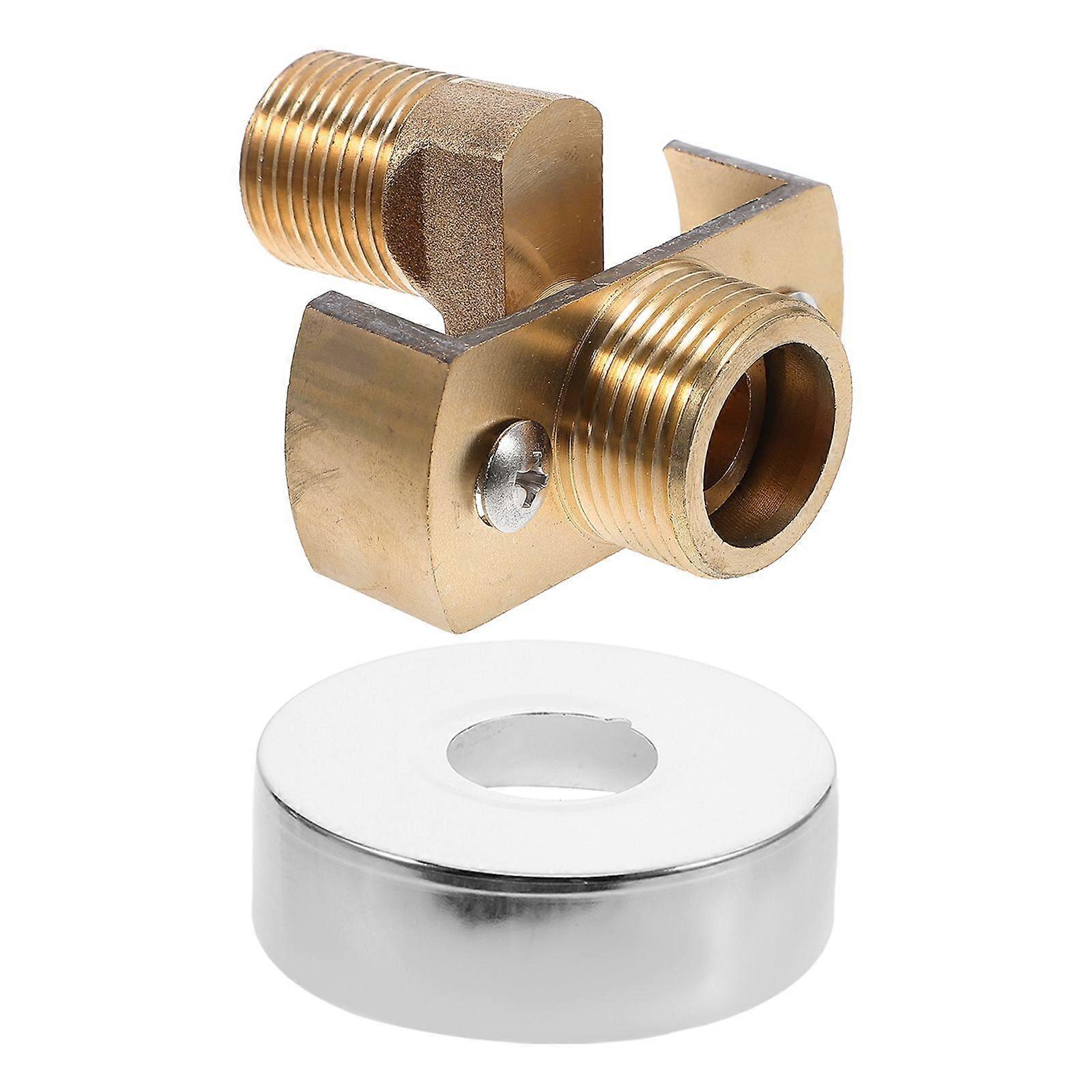 1 Set Copper Adjustable Shower Valve with Universal Elbow Adapter Tub Faucet Angle Adjustable Wall Mount Tub Faucet Adapter