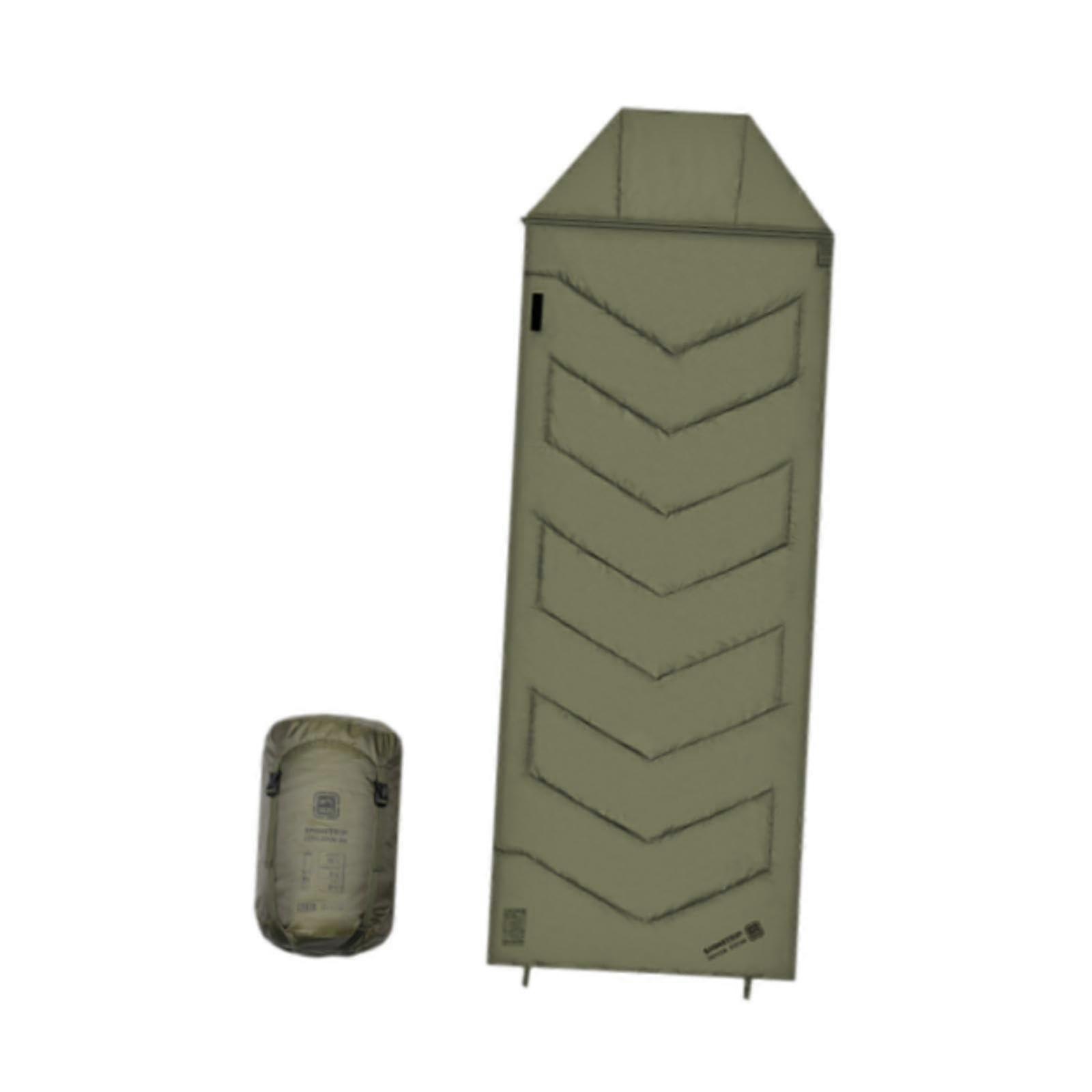 Sleeping Bag With Hood And Storage, Compact, Multipurpose For Office, Home, Travel, Climbing, Outdoor - Green