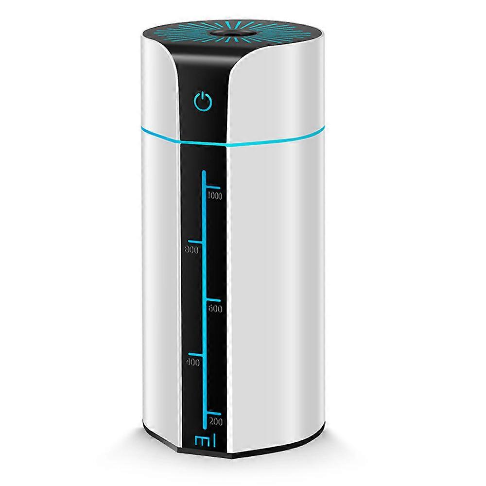 Quiet, portable, USB-powered desktop personal humidifier with mist function.