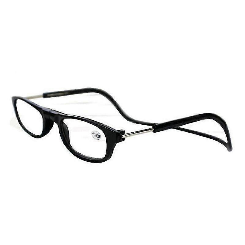 Magnetic Reading Glasses with Front Snap Connect, Adjustable Neck Support