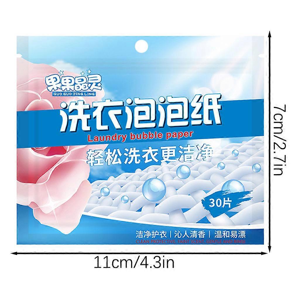 Laundry Bubble Paper Ultra Concentrated Detergent Sheets For Home 