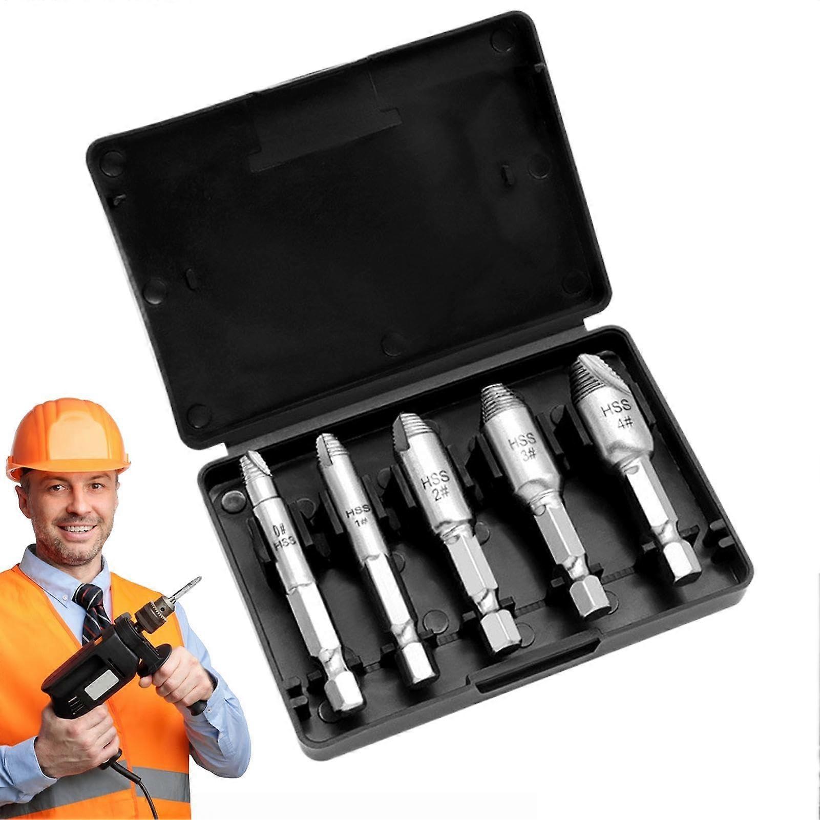 Damaged Screw Removal Tool Set  5Piece for Stripped Head Extraction