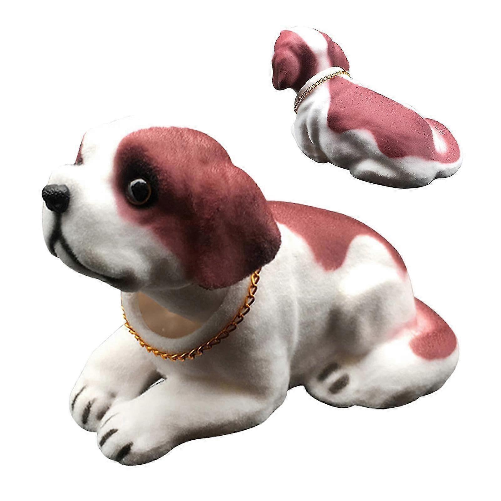 Resin Dog Bobblehead Car Decor - Portable Wobbling Figure for Vehicle Dashboard