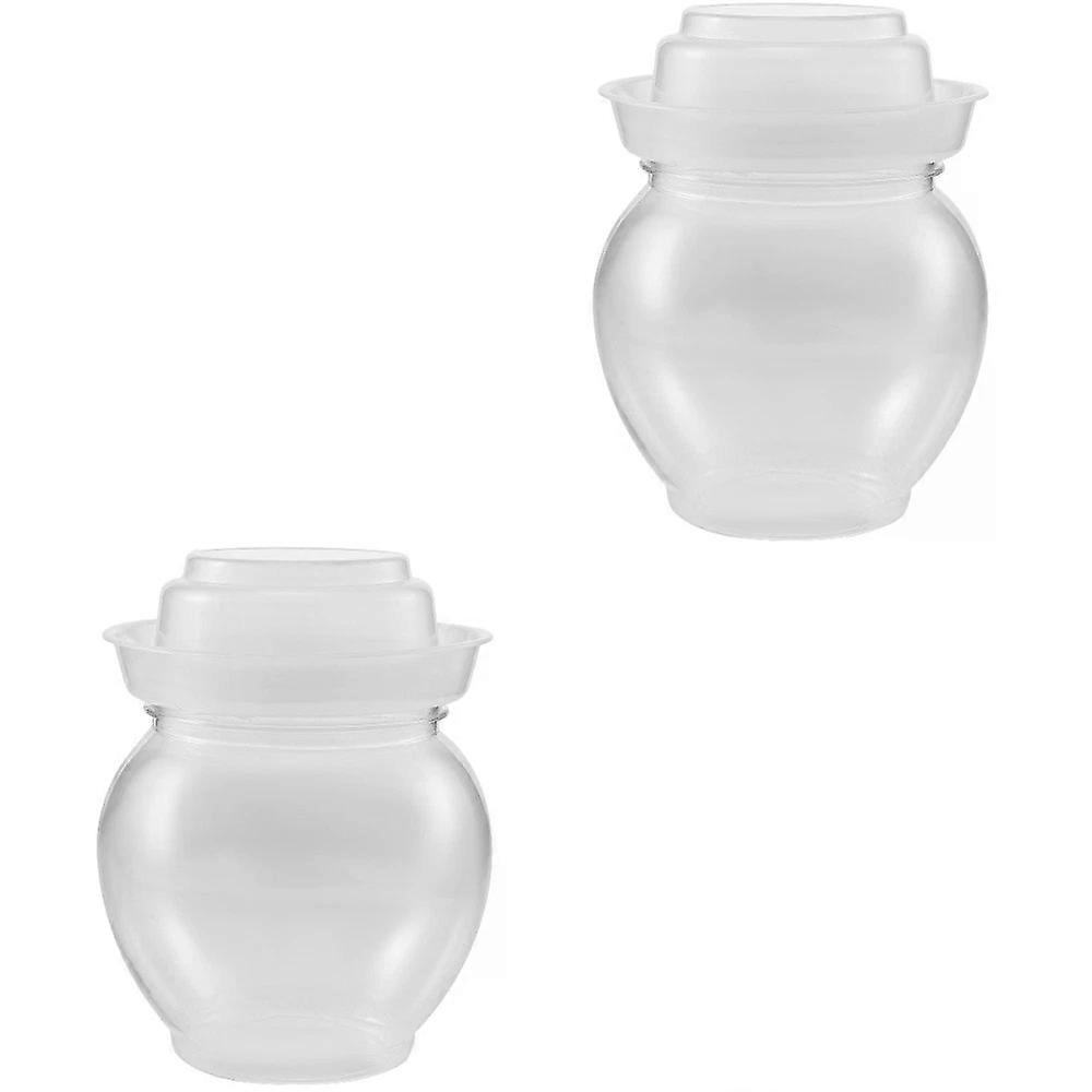 Kimchi Jar, 2 PCS Sealing Pickle Storage Container for Kitchen Vegetable Pickling