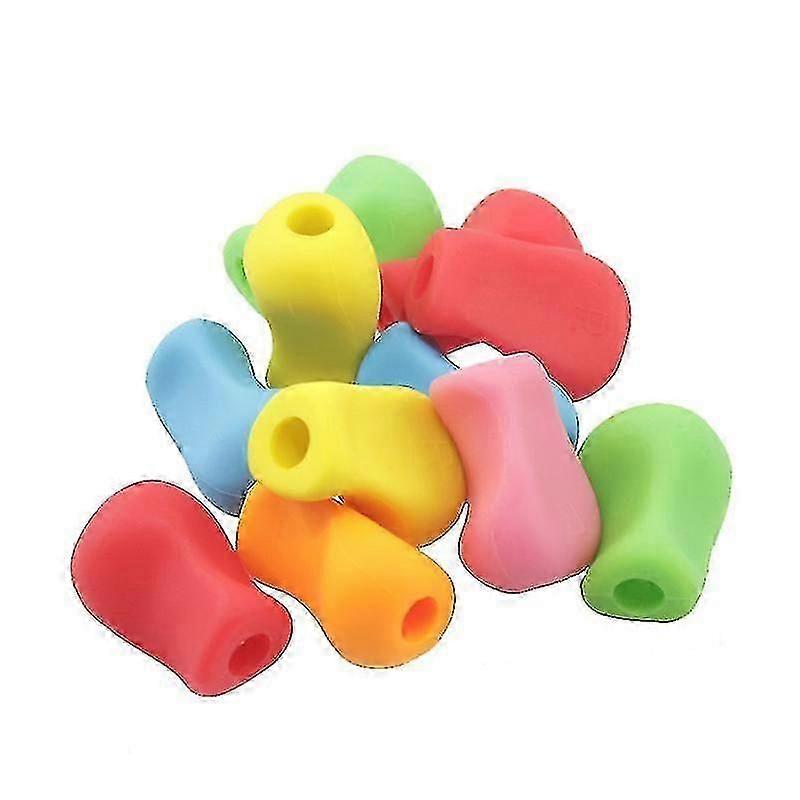 12 قطع قلم رصاص قبضة سيليكون قلم رصاص القابضين حامل القلم الكتابة المعونة قبضة تصحيح الموقف للأطفال