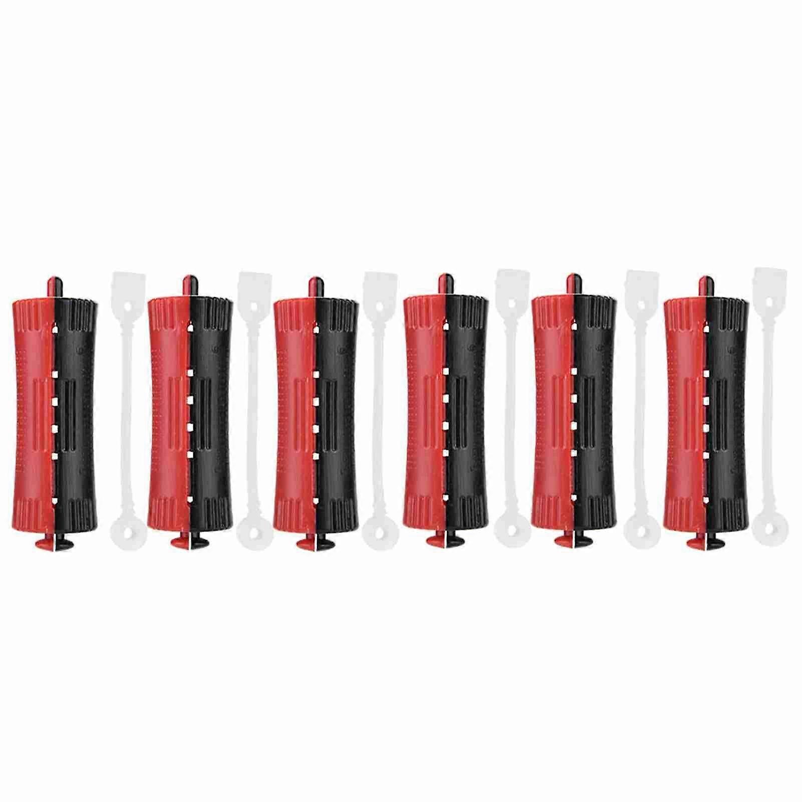 6Pcs Hair Rollers Wave Heat Perm Rod Hair Clip Curlers Hairdressing Tool with Rubber Band #1