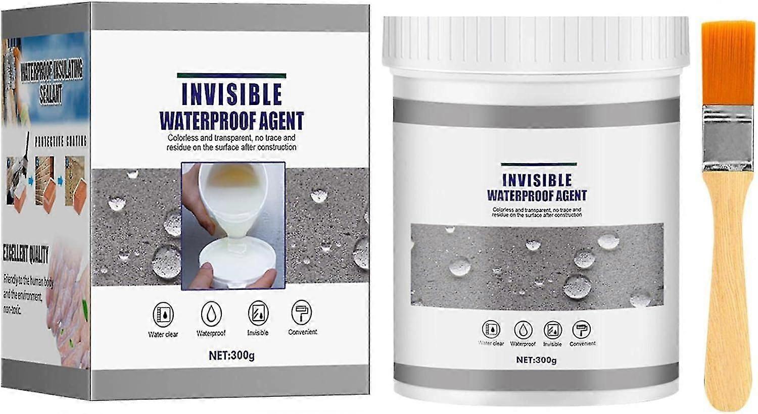 Waterproof Sealant Spray with Brush - Super Strong Invisible Leak Repair Glue for Roofs & Surfaces - Anti-Leak Waterproof Coating Agent