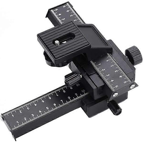 Curseur de caméra, rail de mise au point macro à 4 voies avec vis de montage 1/4"