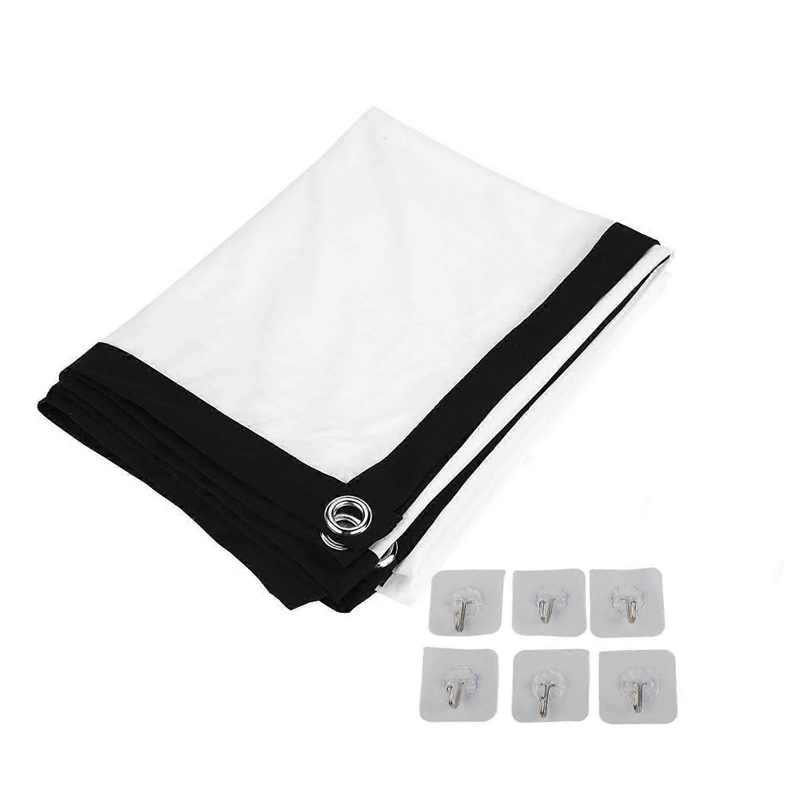 60-100inch 16:9 HD Projector Screen 3D Film Portable Screen Curtains (84in)