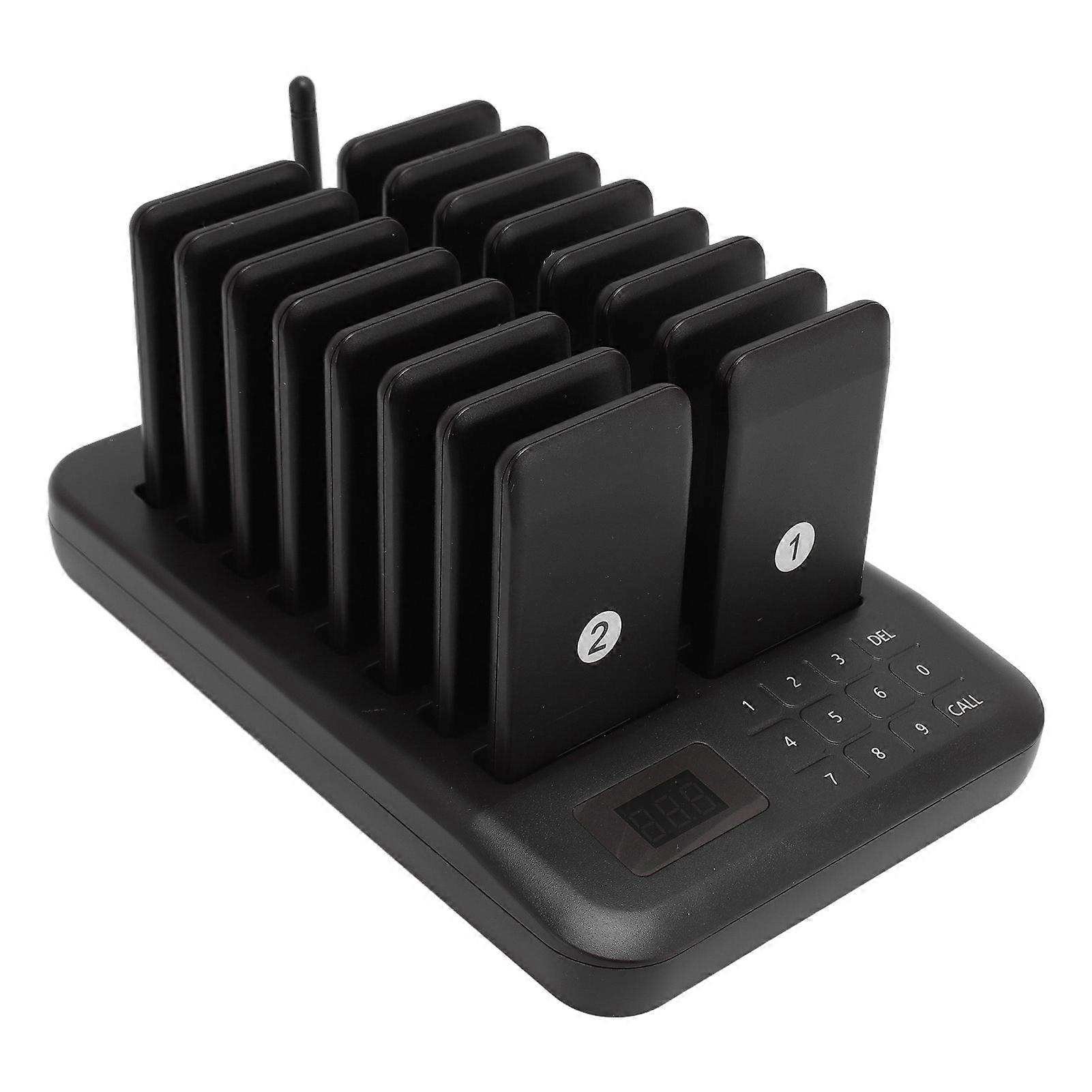 Wireless Guest Calling System 1-16 Pagers 800m Range 230mAh Battery