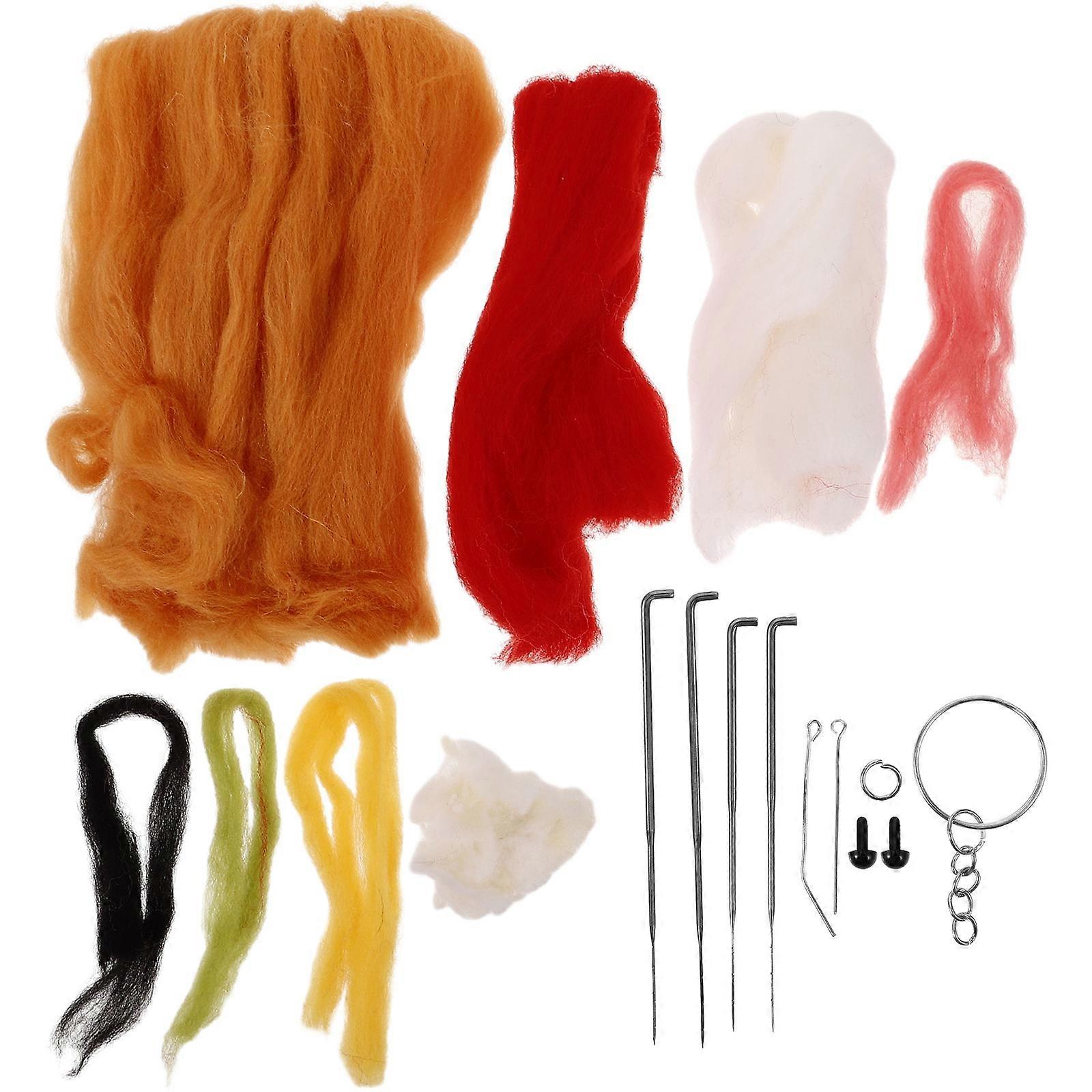 DIY Needle Felting Kit with Wool Felt Materials for Craft Projects and Gifts Assorted Color