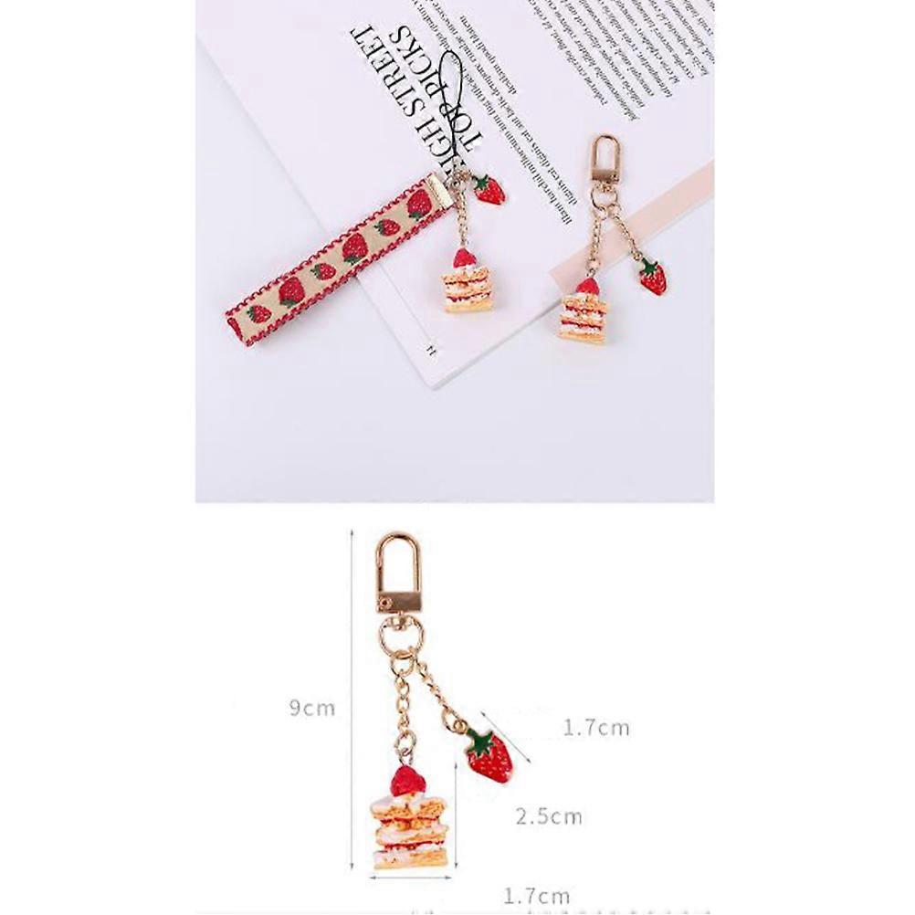 Cute Aesthetic Keychain Assorted Color 10x5x1cm Resin Pendant For Car Key Ornament 2Pack