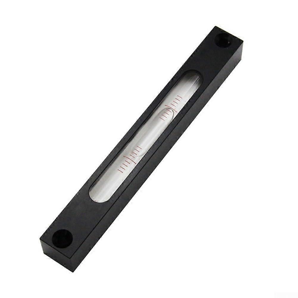 Metal Level with Glass Vial For Cylinder Leveling In Equipment and Machine Tool Alignment Applications Black and White