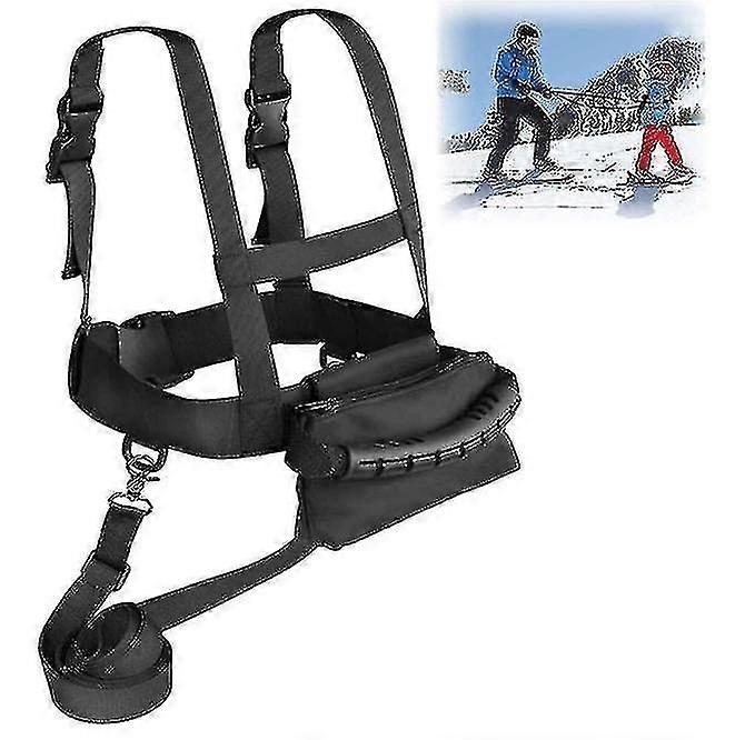 Children's ski and snowboard training harness with removable straps black