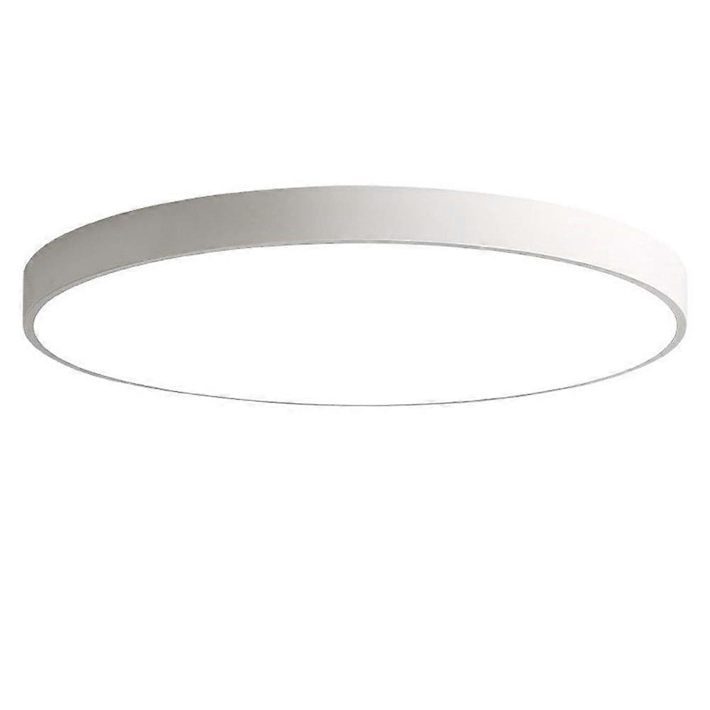 LED Round Ceiling Light Integrated Installation Flat Design Recessed Mount Bright White Light