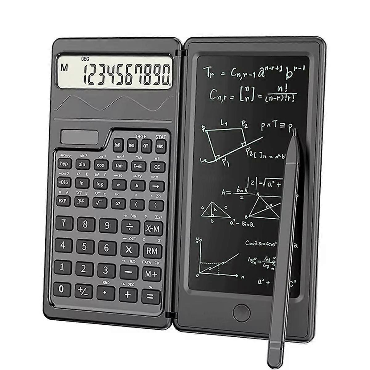 Solar Scientific Calculator with LCD Notepad Functions Professional Portable Foldable Calculator for