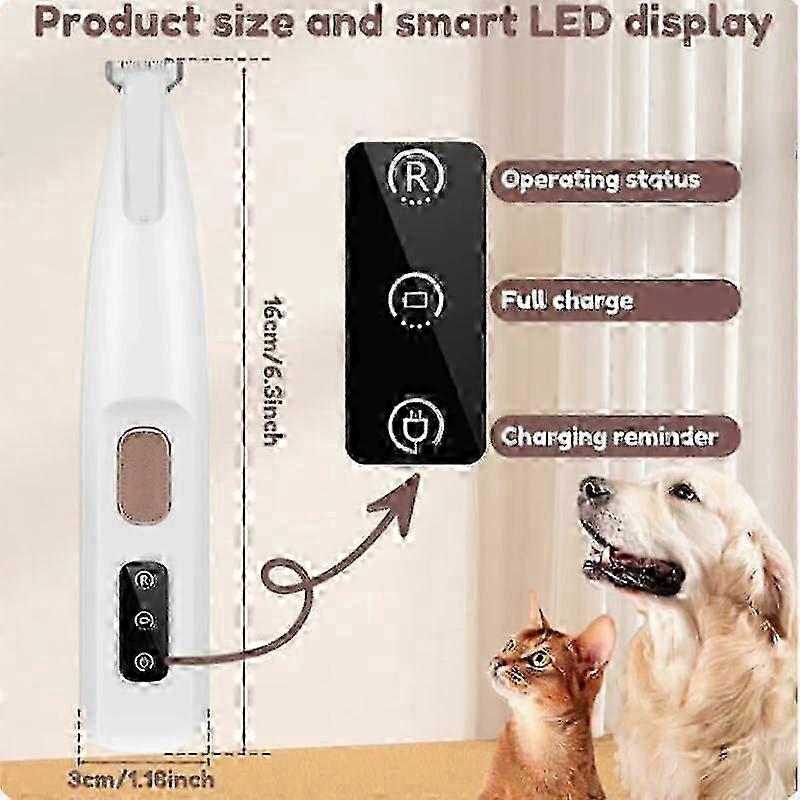 Electric Pet Clippers Dogs Grooming Low Noise Pet Paws Clipper Dog Paw Trimmer