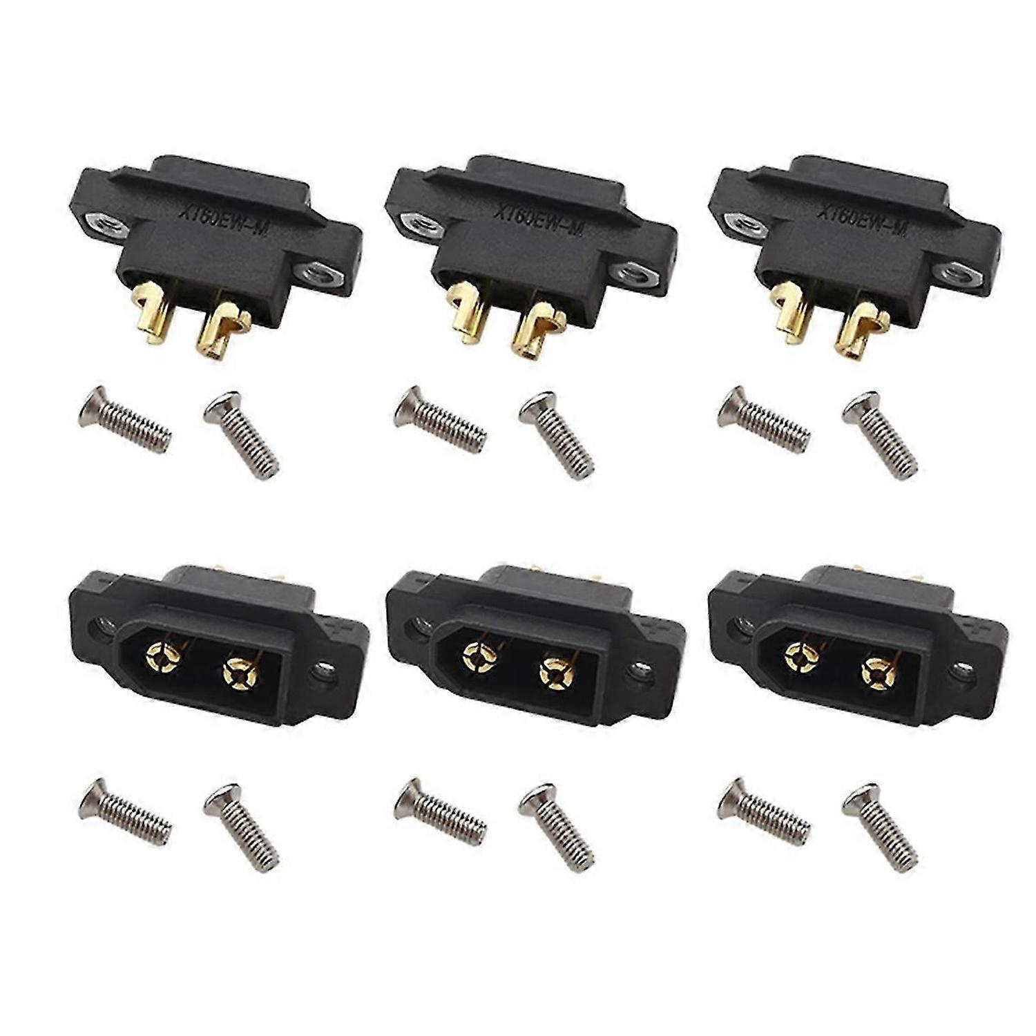 Black XT60EW-M XT60 Male Plug Connector for RC Lipo Battery FPV RC