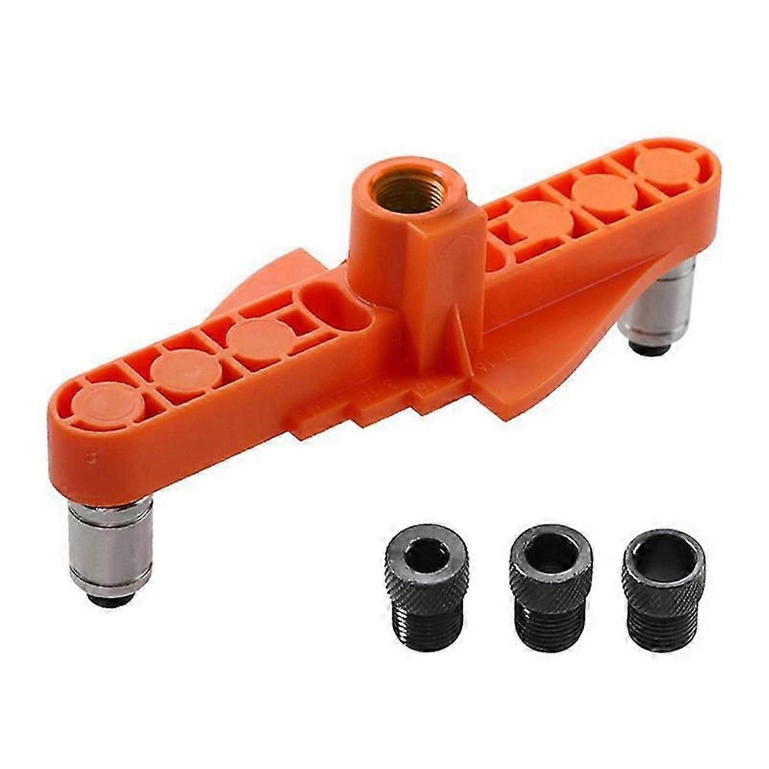 Two-In-One Straight Hole Punch Locator Set Woodworking Tools Orange