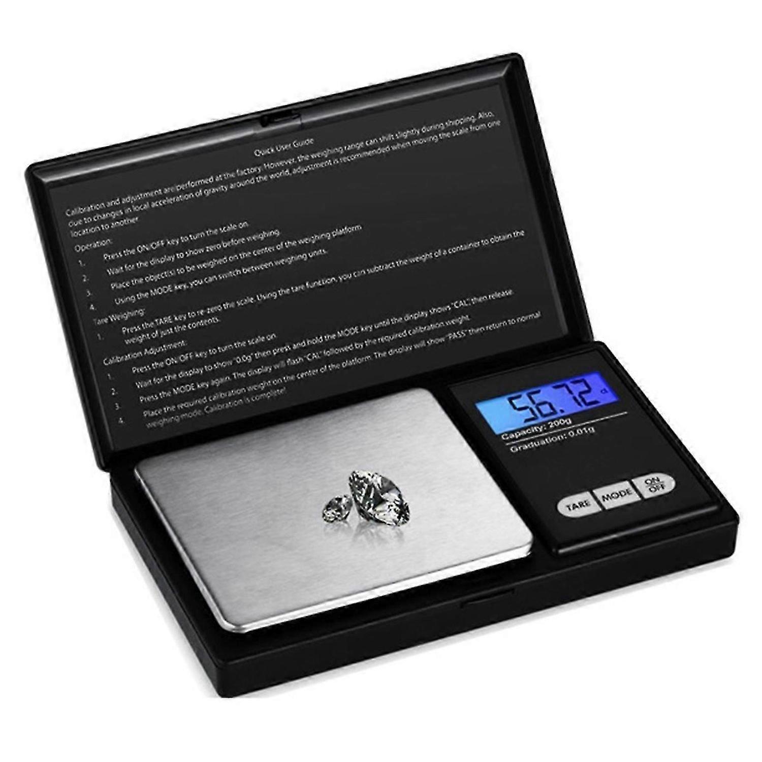 Electronic Scale Jewelry Pocket Scale with LCD Display(200g/0.01g)