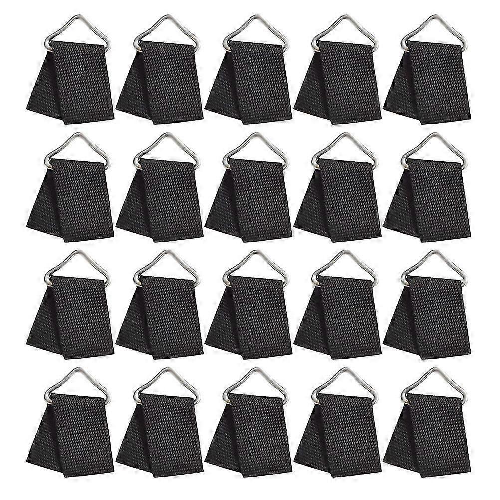 20 Sets of Trampoline Triangle Buckles Metal Triangle Rings V-shaped Triangle Rings and Webbing